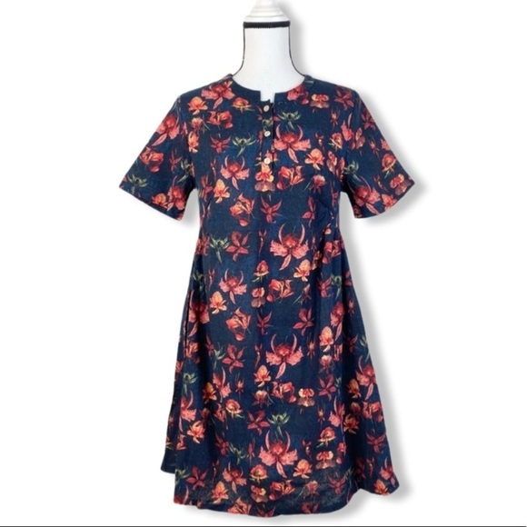 Amato Pizzi Floral Print Shift Dress Size 8-10 - Picture 1 of 8